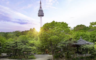 Low angle view of building against sky