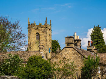 Low angle view of historical building against sky