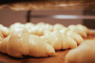 Close-up of croissants daugh 