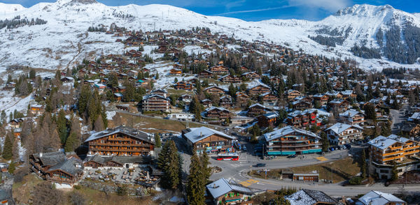 High angle view of townscape