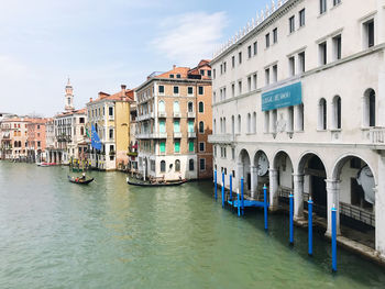 Bridge over river in city