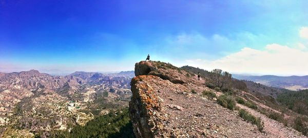 Scenic view of mountains against clear sky