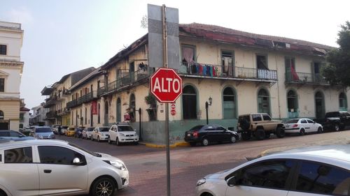 City street with buildings in background