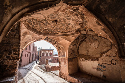 Archway of old building