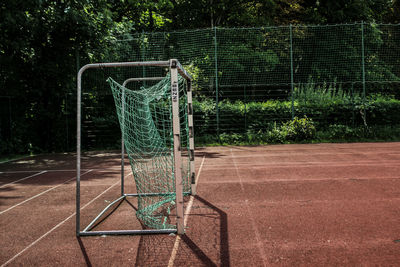 High angle view of basketball hoop