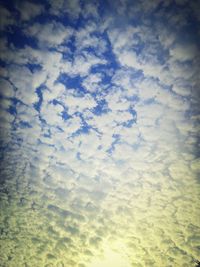 Low angle view of cloudy sky