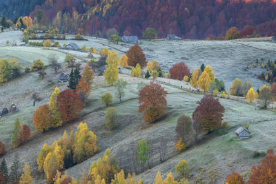 Scenic view of sea during autumn