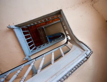 Directly below shot of staircase of building