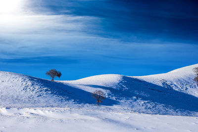 Snowcapped mountains against sky