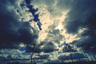 Low angle view of storm clouds in sky
