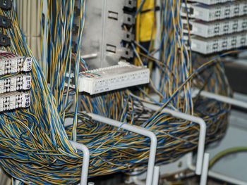 Close-up of network cables