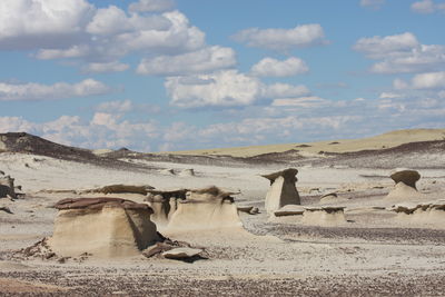 Scenic view of desert against sky