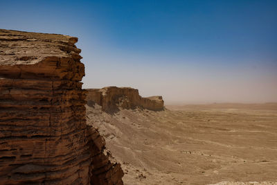Scenic view of landscape against clear sky