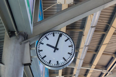 Low angle view of clock