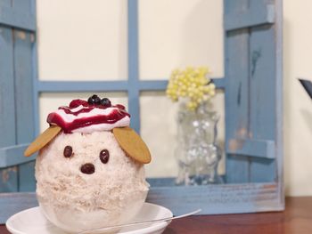 Close-up of stuffed toy on table