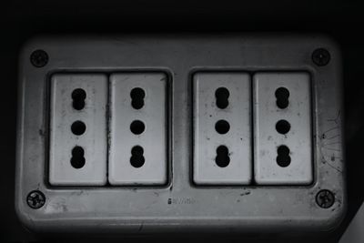 Close-up of control panel