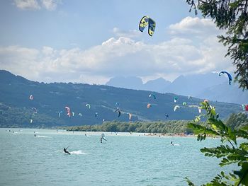 Lago di santa croce, belluno, italy