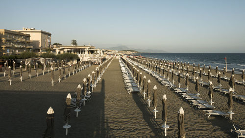 Panoramic view of beach against sky