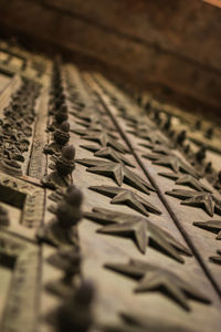 High angle view of drawing on paper