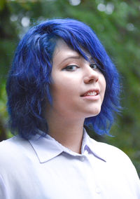 Close-up portrait of beautiful young woman