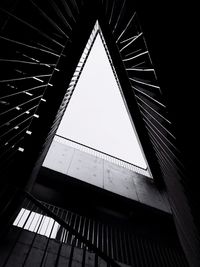 Low angle view of bridge against sky