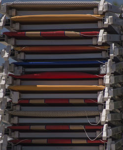 Close-up of books in shelf