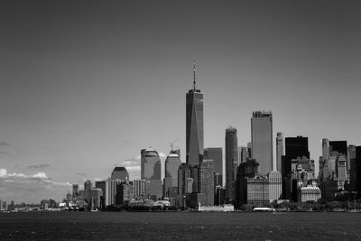 View of skyscrapers in city