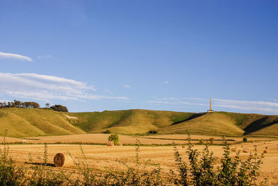 The cherwell white horse carved into a hillside in rural wiltshire, england