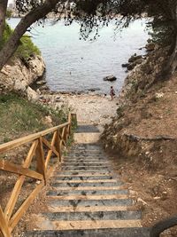 Steps leading towards sea