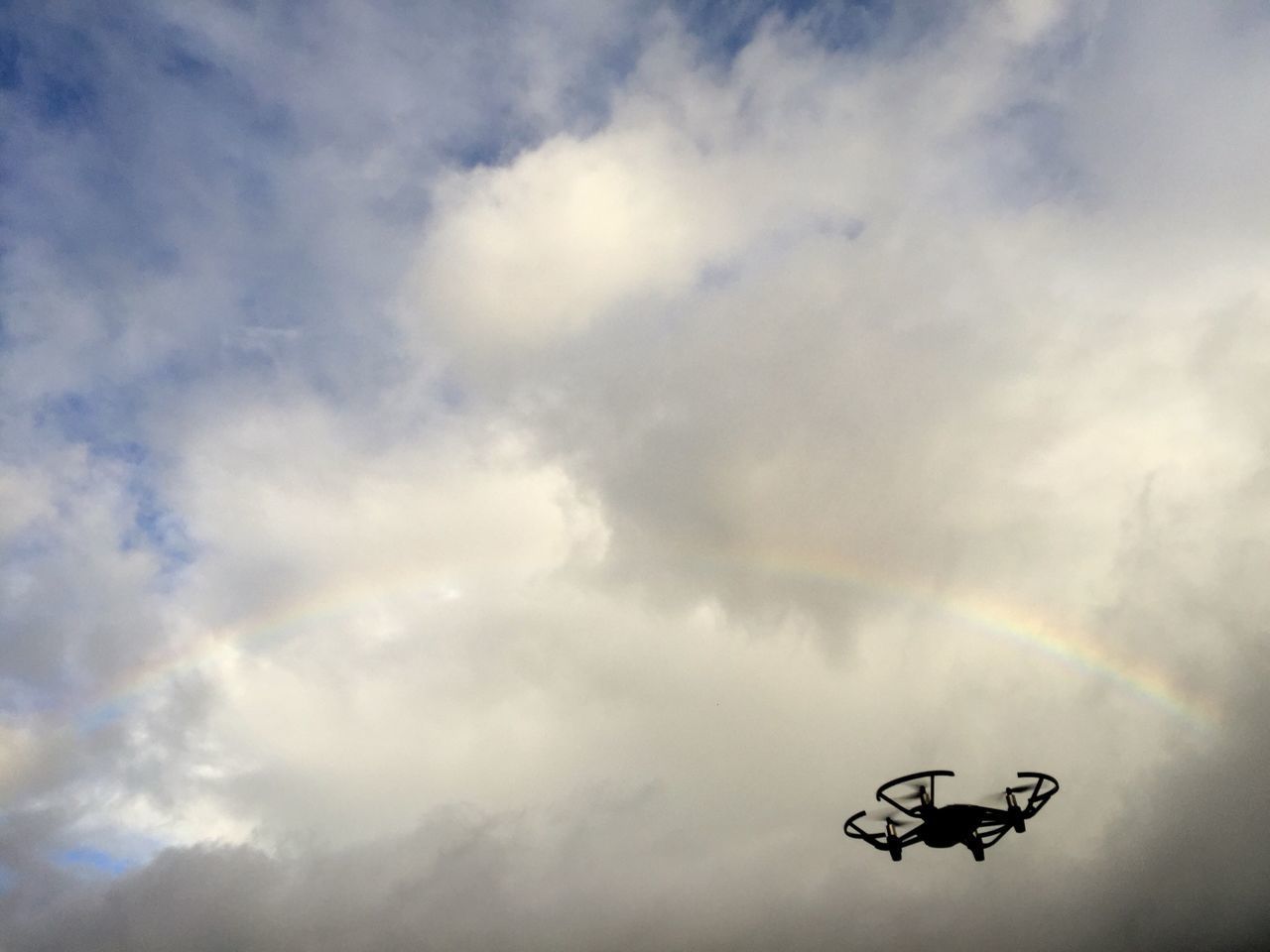 LOW ANGLE VIEW OF SILHOUETTE FLYING AGAINST SKY