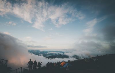 Group of people in the dark