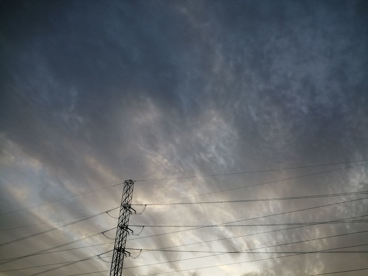 LOW ANGLE VIEW OF POWER LINES AGAINST SKY