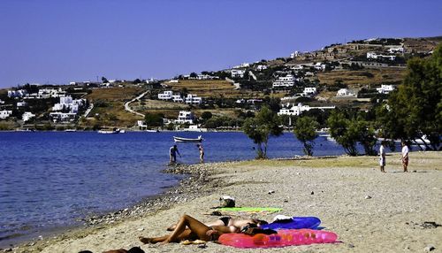 View of town by sea