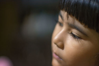 Close-up portrait of a woman