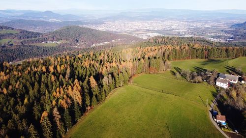 High angle view of landscape