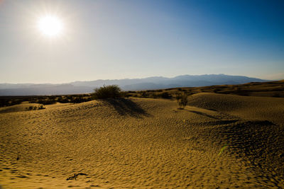 Scenic view of desert against sky