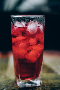 Close-up of ice cream in glass