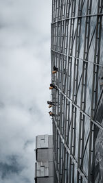 Low angle view of modern building against sky