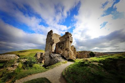 Low angle view of castle against sky