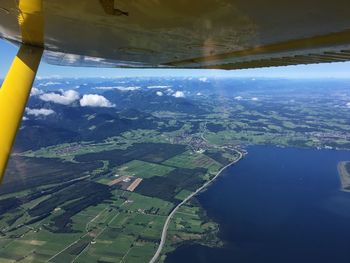 Aerial view of landscape against sky