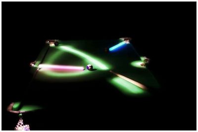 View of illuminated lights at night