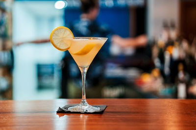 Close-up of drink on table