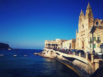 View of church at waterfront