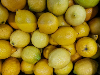 Full frame shot of oranges in market