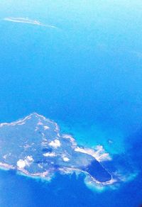 Aerial view of calm blue sea