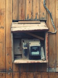 Close-up of wooden door