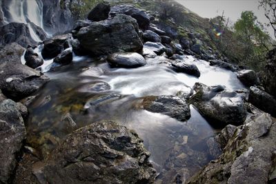 Stream flowing through rocks