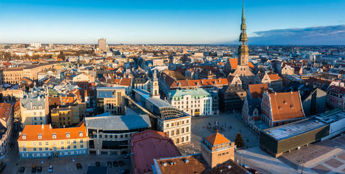 High angle view of cityscape