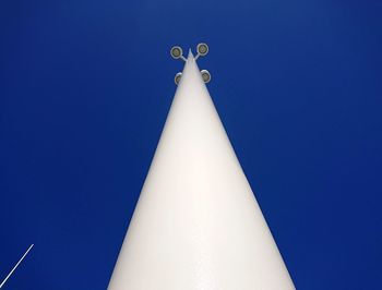 Low angle view of building against blue sky