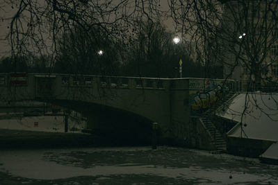 Illuminated street light at night